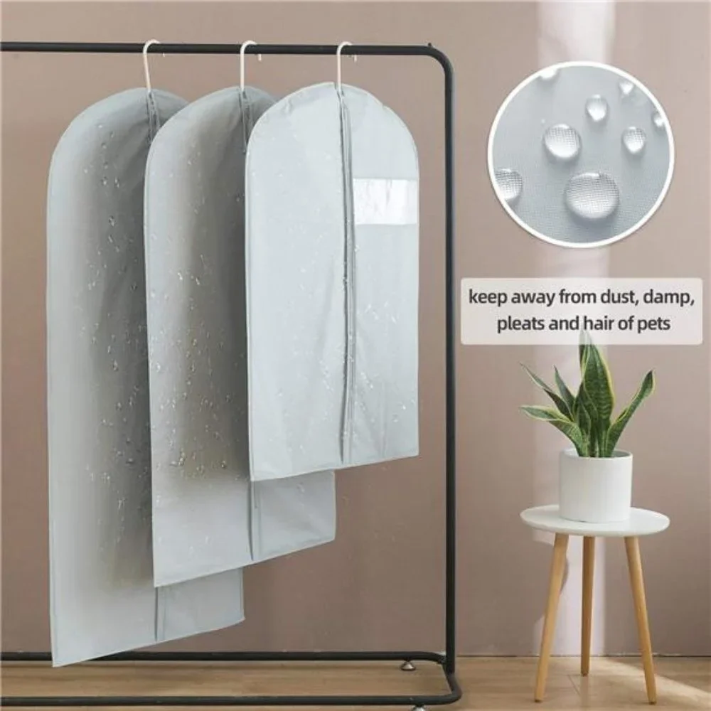 Dress Bags for Gowns Long,65''Long Dress Clear Garment Bag(Set of 2,23.3''X65'')